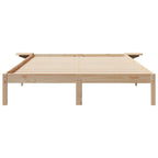 Bettgestell mit Nachttischen Natur 140 x 210 cm