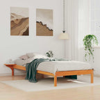 Bettgestell mit Nachttischen Wachsbraun 80 x 220 cm