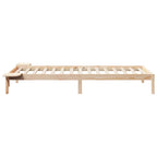 Bettgestell mit Nachttischen Natur 90 x 220 cm
