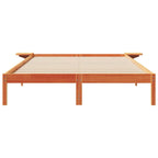 Bettgestell mit Nachttischen Wachsbraun 140 x 220 cm