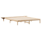 Bettgestell mit Nachttischen Natur 200 x 220 cm