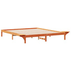 Bettgestell mit Nachttischen Wachsbraun 200 x 220 cm
