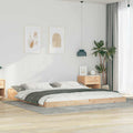 Bettrahmen Braun 200 x 200 cm Massives Kiefernholz