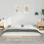 Bettrahmen Braun 200 x 200 cm Massives Kiefernholz