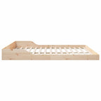 Bettrahmen Braun 200 x 200 cm Massives Kiefernholz
