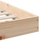 Bettrahmen Braun 140 x 190 cm Massives Kiefernholz