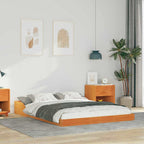 Bettrahmen Wachsbraun 135 x 190 cm Massives Kiefernholz
