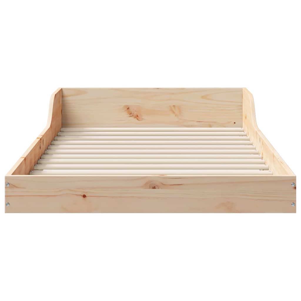 Bettrahmen Natur 75 x 190 cm Massives Kiefernholz