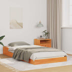 Bettrahmen Wachsbraun 75 x 190 cm Massives Kiefernholz
