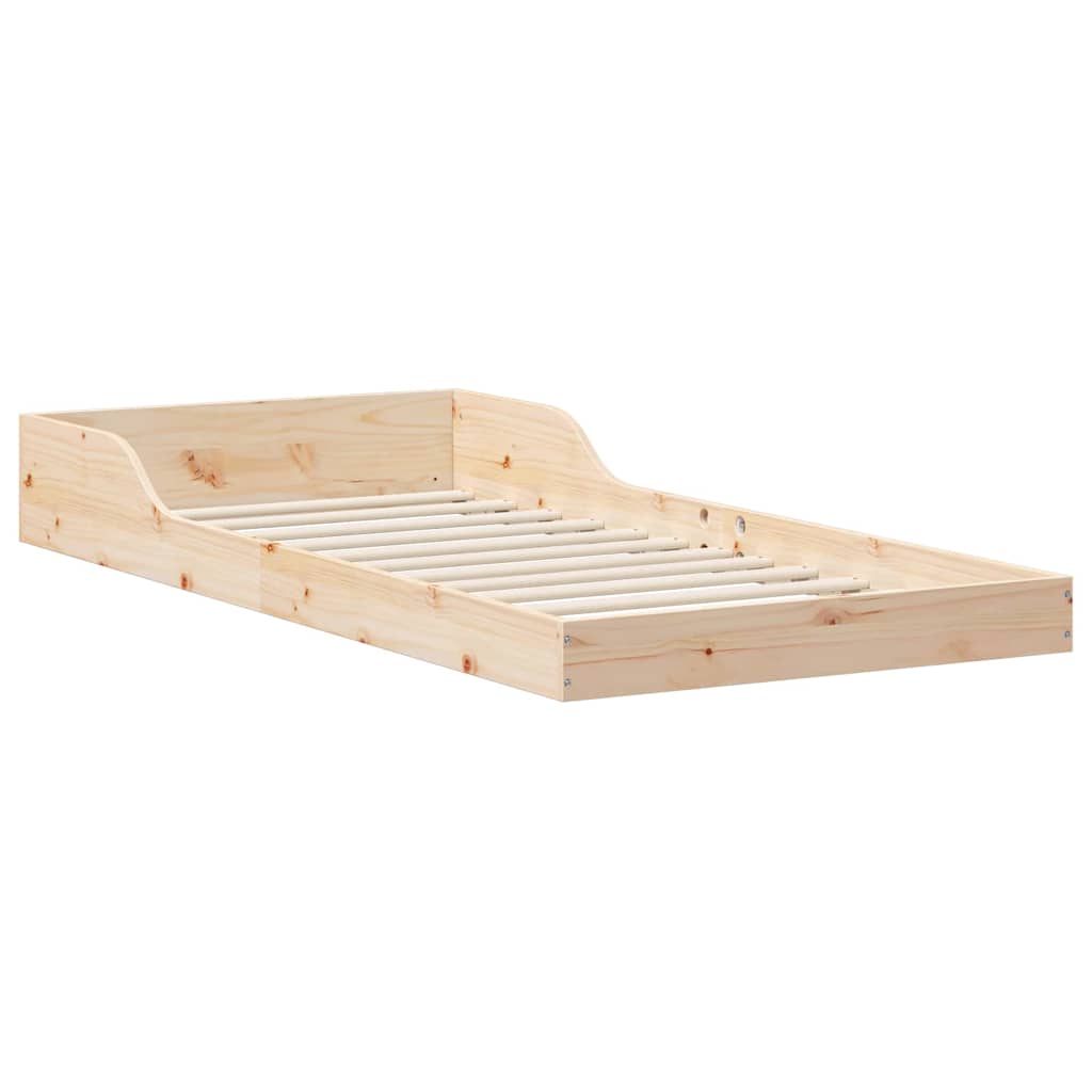 Bettrahmen Braun 90 x 210 cm Massives Kiefernholz