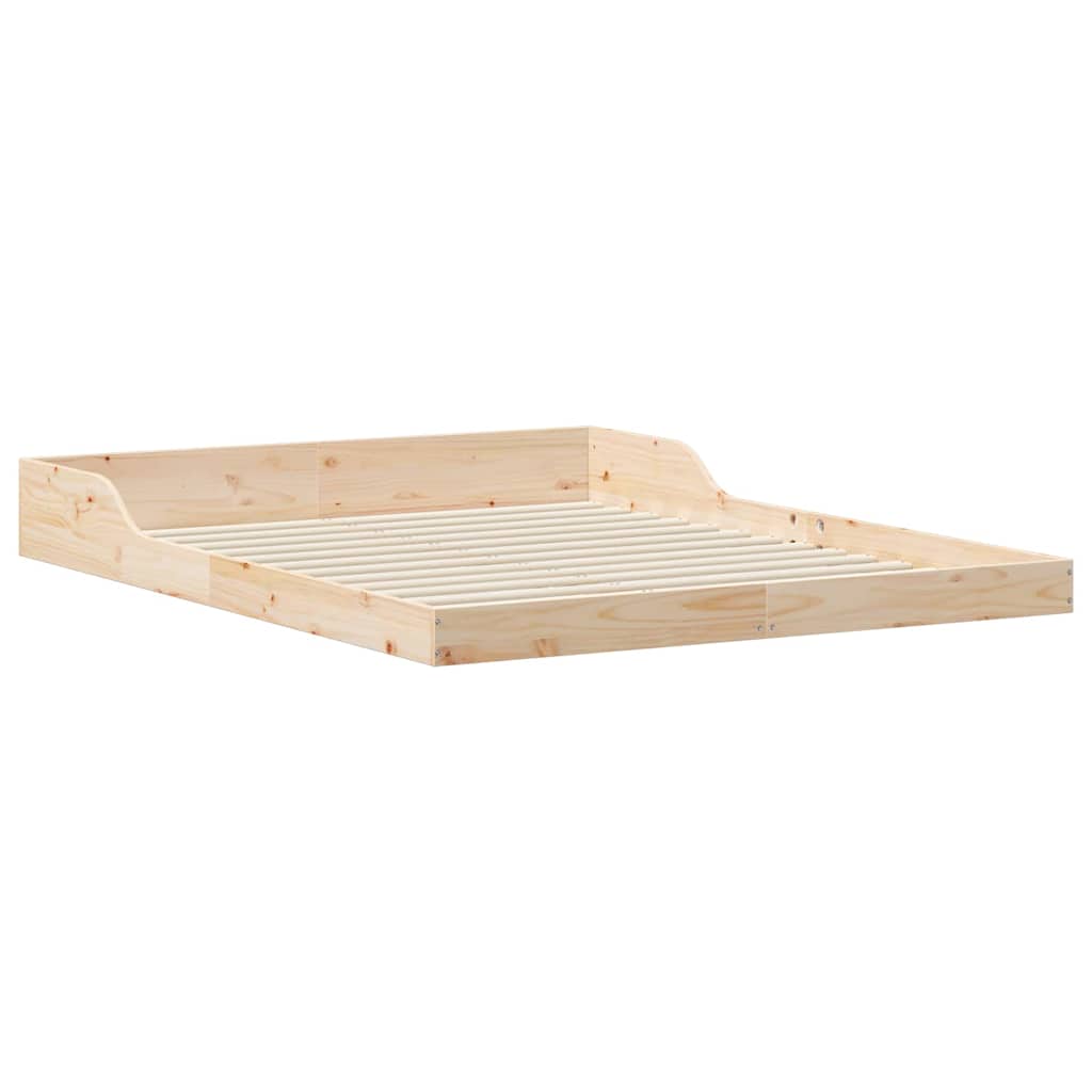 Bettrahmen Braun 140 x 210 cm Massives Kiefernholz