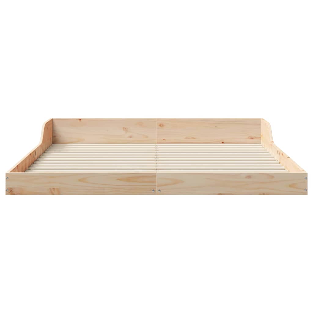 Bettrahmen Braun 140 x 210 cm Massives Kiefernholz