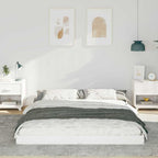 Bettrahmen Weiß 140 x 210 cm Massives Kiefernholz