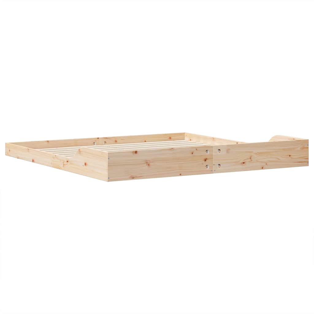 Bettrahmen Braun 200 x 210 cm Massives Kiefernholz