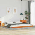 Bettrahmen Wachsbraun 200 x 210 cm Massives Kiefernholz