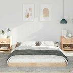 Bettrahmen Braun 140 x 220 cm Massives Kiefernholz