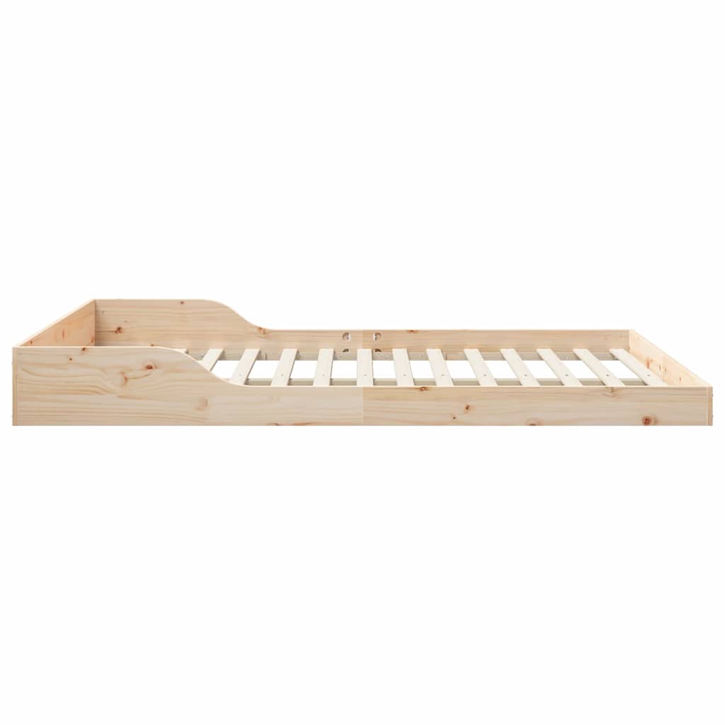 Bettrahmen Braun 140 x 220 cm Massives Kiefernholz