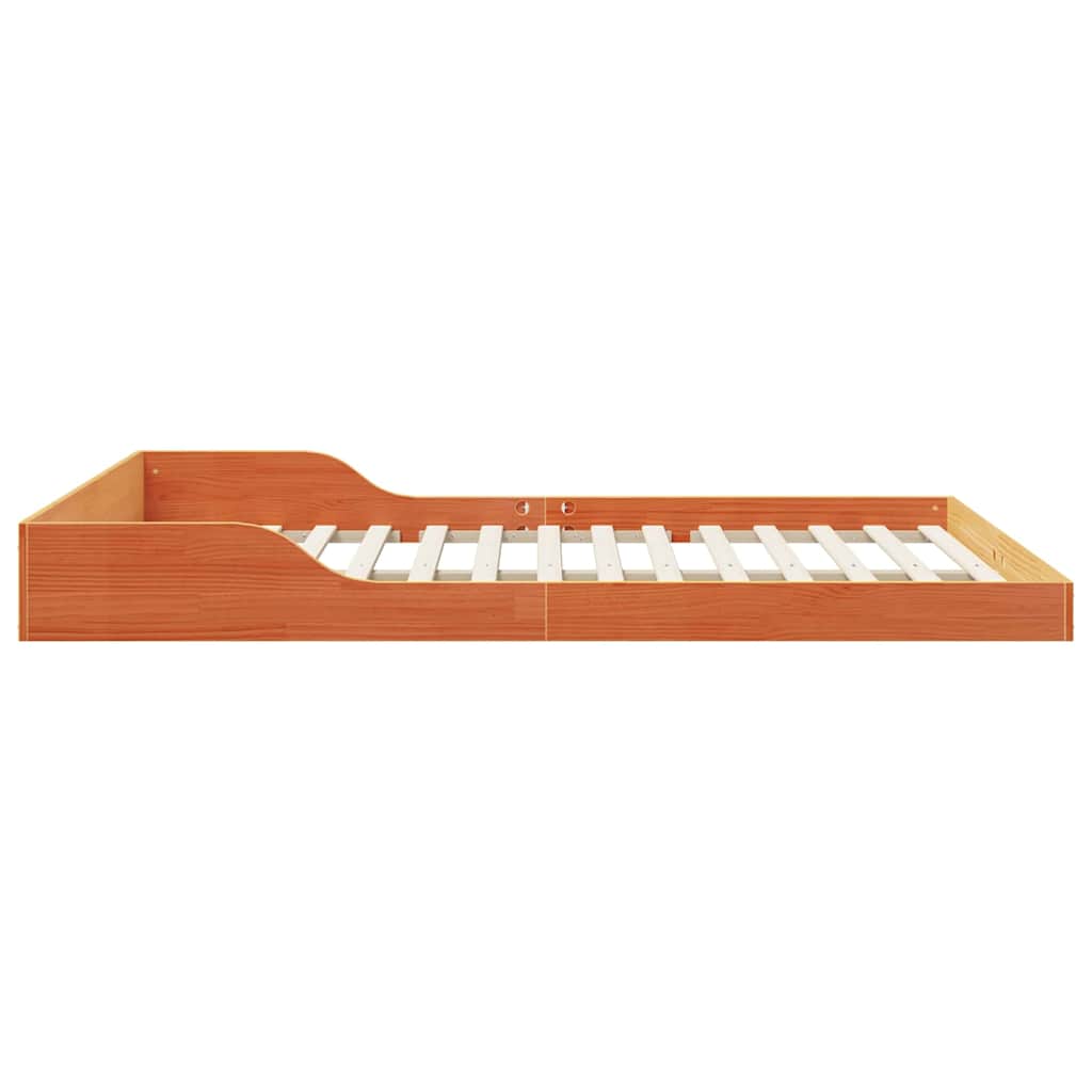 Bettrahmen Wachsbraun 140 x 220 cm Massives Kiefernholz