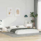 Bettrahmen Weiß 160 x 220 cm Massives Kiefernholz