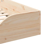Bettrahmen Braun 100 x 200 cm Massives Kiefernholz