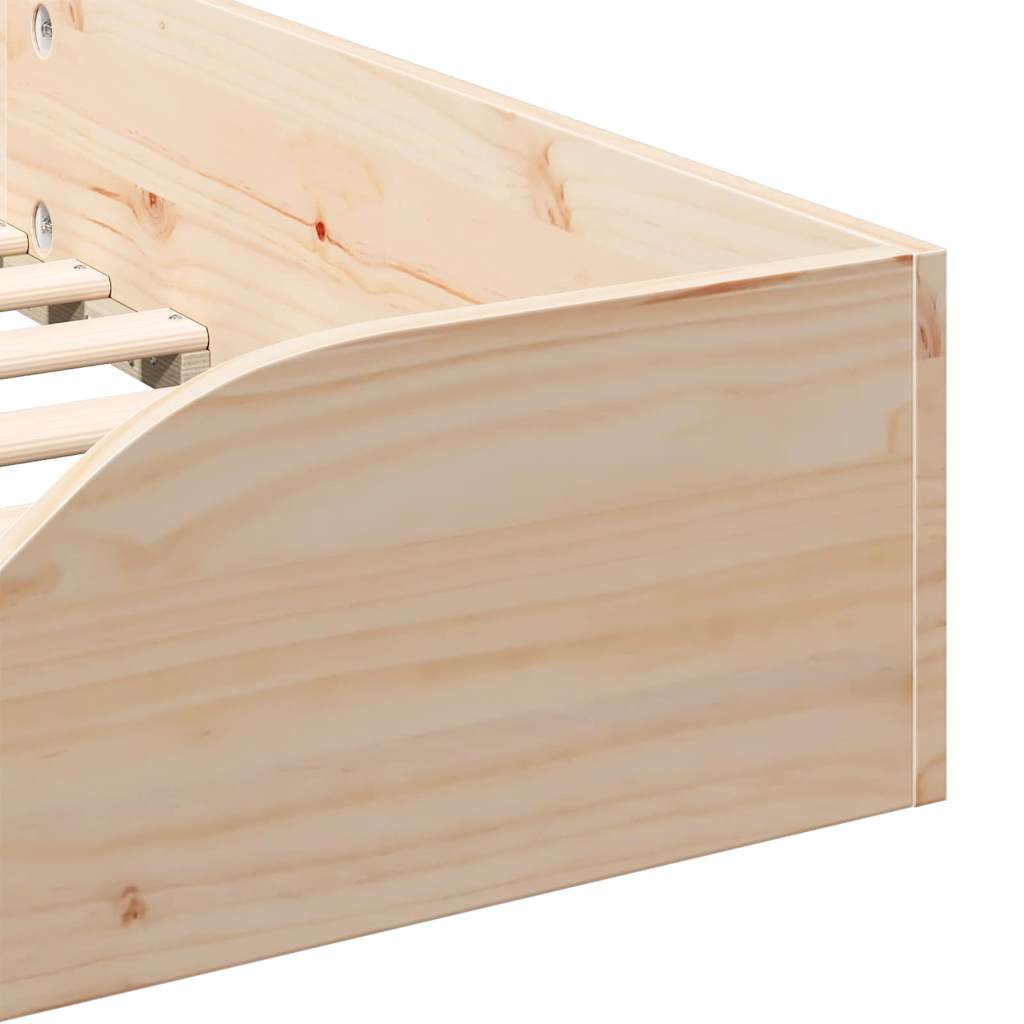 Bettrahmen Braun 100 x 200 cm Massives Kiefernholz