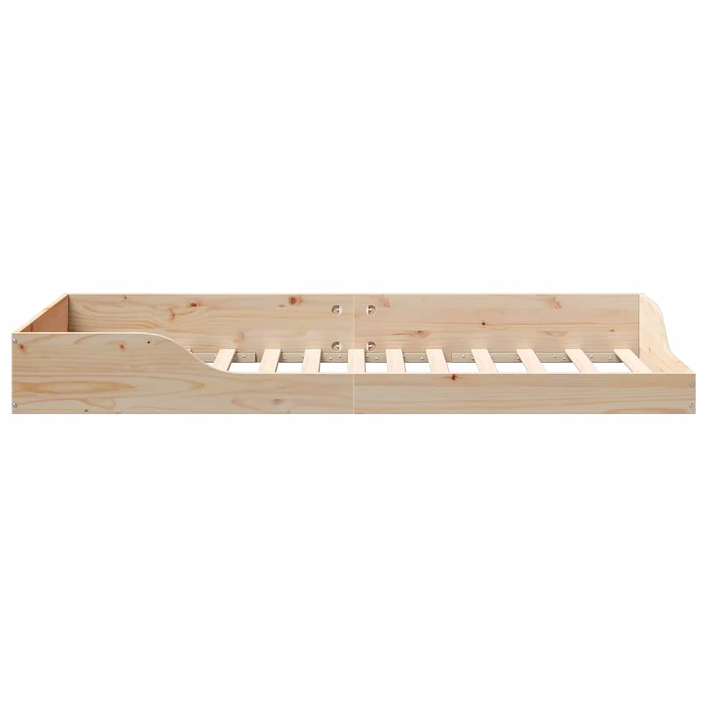 Bettrahmen Braun 100 x 200 cm Massives Kiefernholz