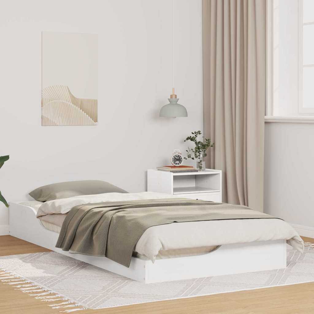 Bettrahmen Weiß 80 x 200 cm Massives Kiefernholz
