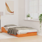 Bettrahmen Wachsbraun 90 x 190 cm Massives Kiefernholz
