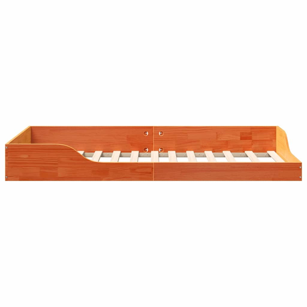 Bettrahmen Wachsbraun 90 x 190 cm Massives Kiefernholz