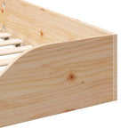Bettrahmen Braun 100 x 210 cm Massives Kiefernholz