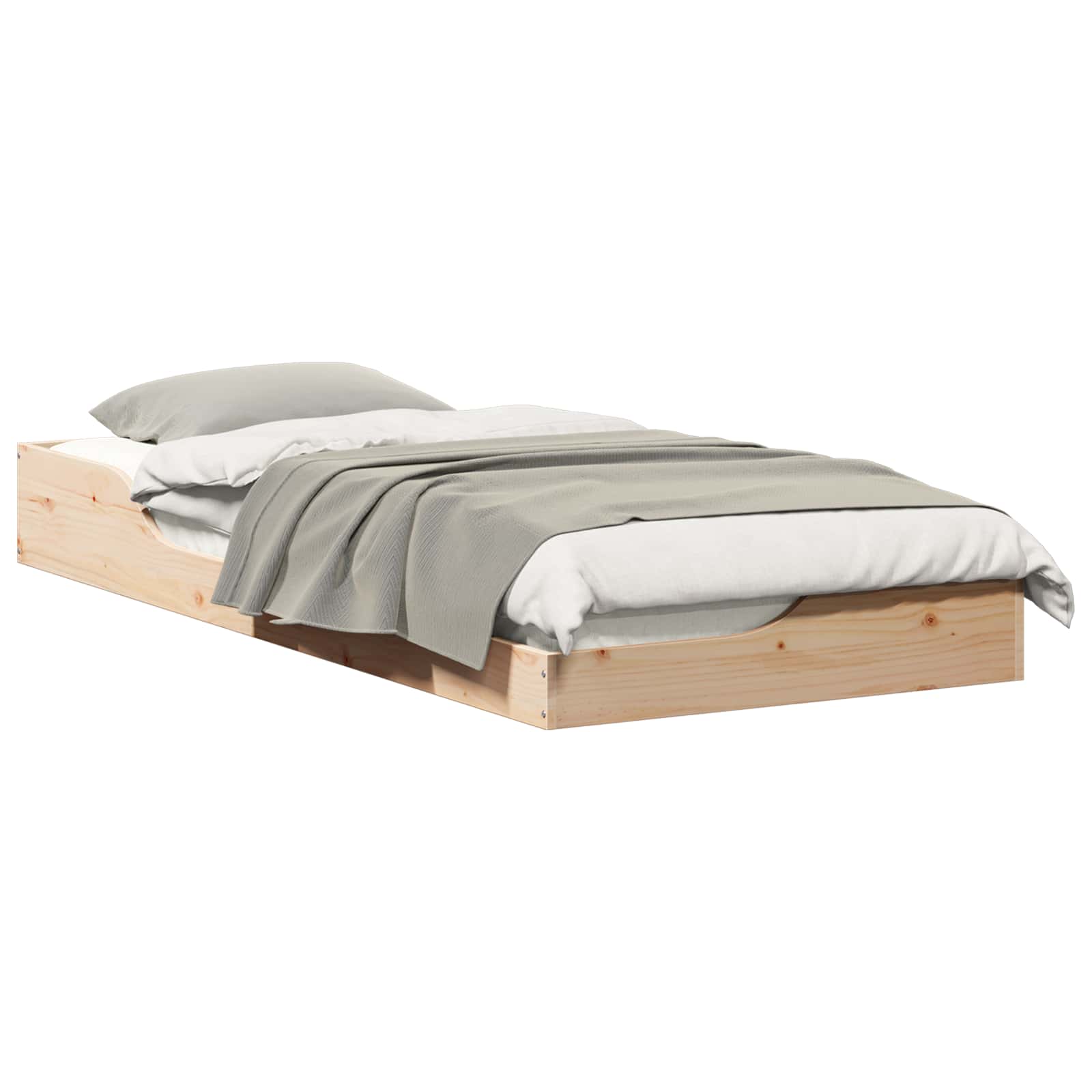 Bettrahmen Braun 100 x 210 cm Massives Kiefernholz