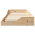 Bettrahmen Braun 100 x 210 cm Massives Kiefernholz