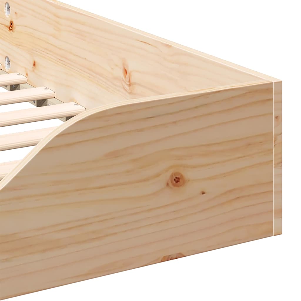 Bettrahmen Braun 80 x 220 cm Massives Kiefernholz