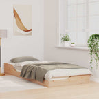 Bettrahmen Braun 80 x 220 cm Massives Kiefernholz
