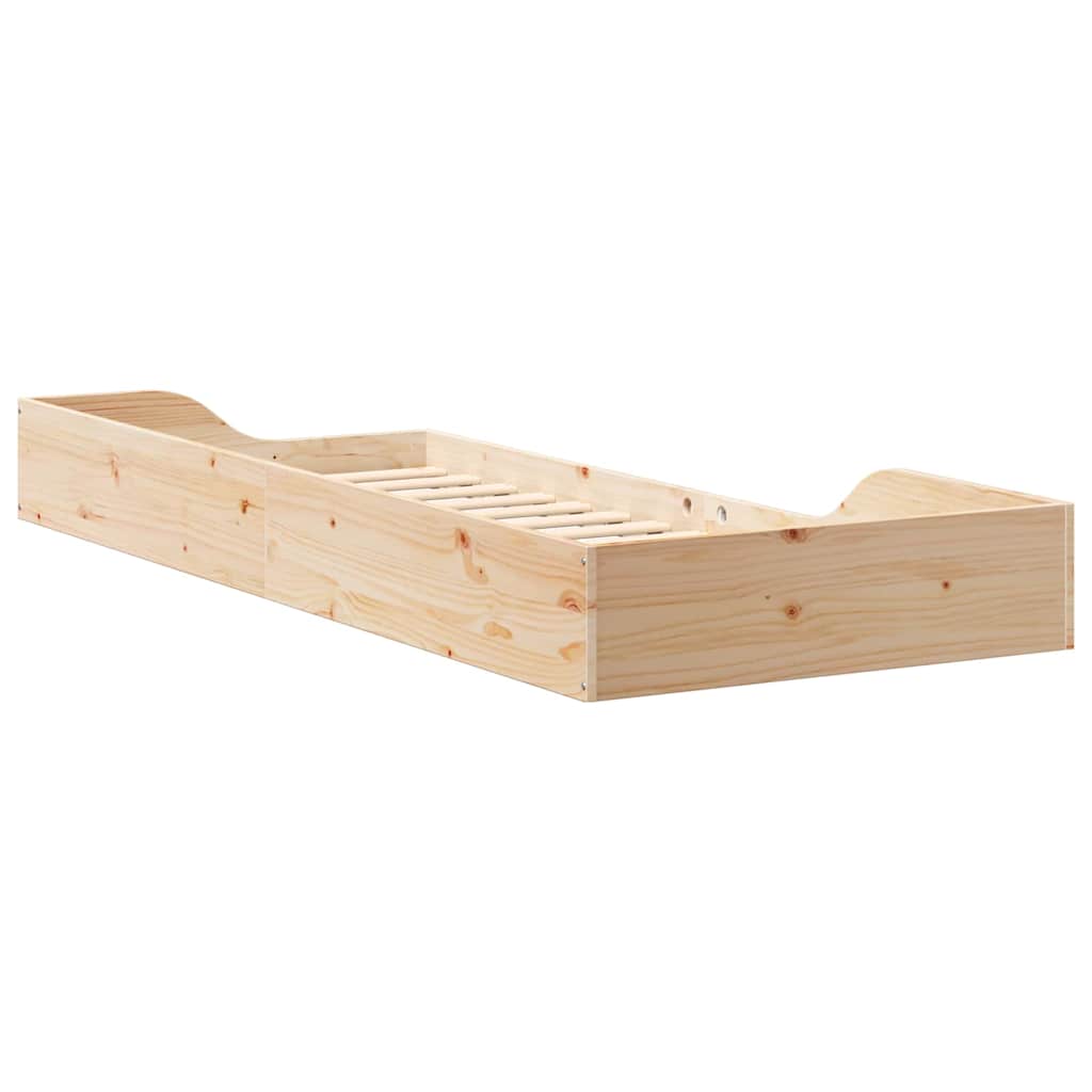 Bettrahmen Braun 80 x 220 cm Massives Kiefernholz
