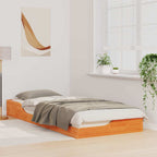 Bettrahmen Wachsbraun 80 x 220 cm Massives Kiefernholz