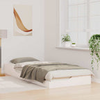 Bettrahmen Weiß 90 x 220 cm Massives Kiefernholz