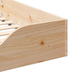 Bettrahmen Braun 100 x 220 cm Massives Kiefernholz