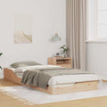 Bettrahmen Braun 100 x 220 cm Massives Kiefernholz