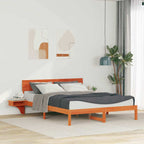 Bettrahmen Wachsbraun 150 x 200 cm Massives Kiefernholz