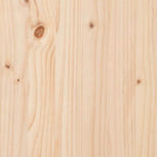 Bettrahmen mit Kopfteil Braun 140 x 190 cm Massives Kiefernholz