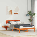 Bettrahmen Wachsbraun 140 x 190 cm Massives Kiefernholz