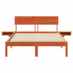 Bettrahmen Wachsbraun 140 x 190 cm Massives Kiefernholz