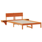Bettrahmen Wachsbraun 135 x 190 cm Massives Kiefernholz