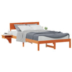 Bettrahmen Wachsbraun 120 x 190 cm Massives Kiefernholz