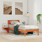 Bettrahmen Wachsbraun 75 x 190 cm Massives Kiefernholz