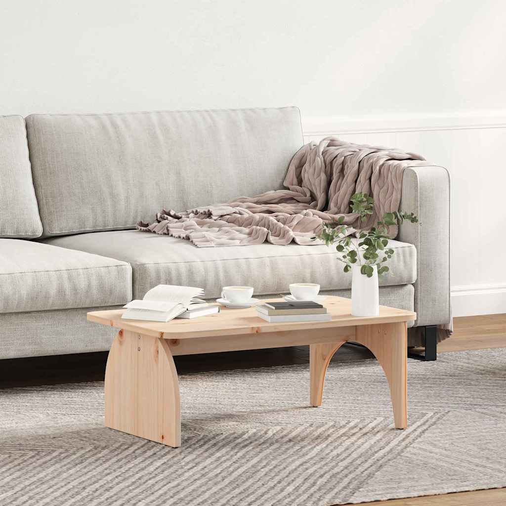Couchtisch Natur 80 x 50 x 31 cm Massivholz Kiefer