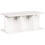 Couchtisch Weiß 80 x 39,5 x 33,5 cm Massivholz Kiefer