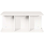 Couchtisch Weiß 80 x 39,5 x 33,5 cm Massivholz Kiefer