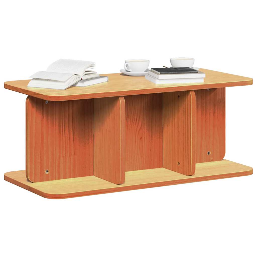 Couchtisch Wachsbraun 80 x 39,5 x 33,5 cm Massivholz Kiefer